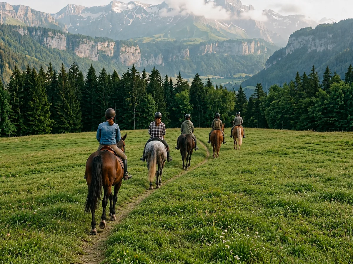 Balade à cheval en Haute-Savoie, autour de Pers-Jussy